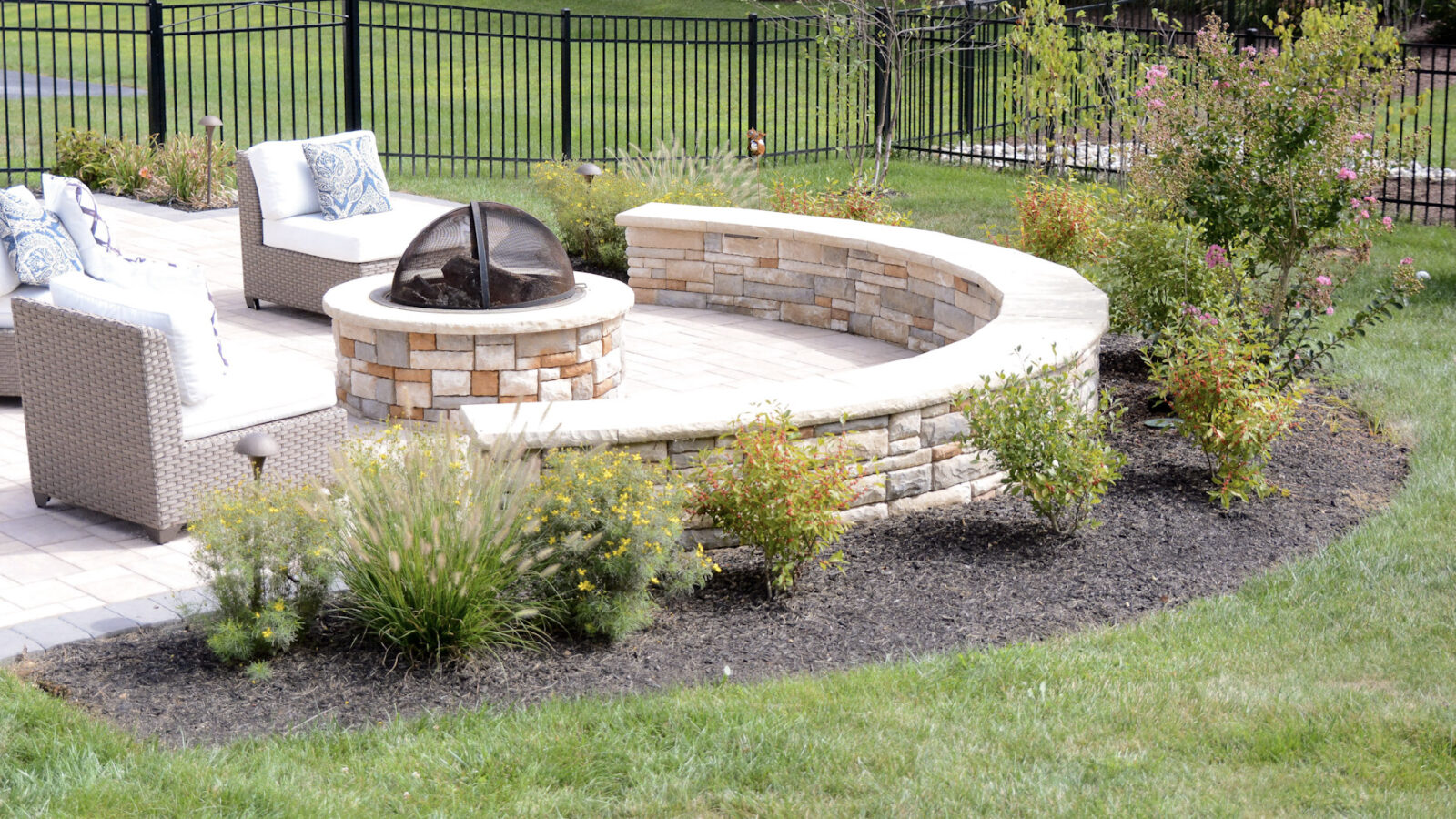Cast Stone Fire Pit by Cicconi Hardscaping Team